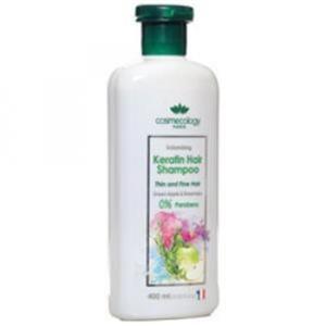 شامپو حاوی کراتین حجم دهنده موی سر 400میل کاسمکولوژی Cosmecology Thin And Fine Hair Shampoo 400ml