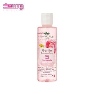 تونر پاک کننده ملایم آرایش صورت مناسب پوست نرمال و چرب 200میل کاسمکولوژی Cosmecology Cleansing Toner For Normal And Oily Skin 200ml