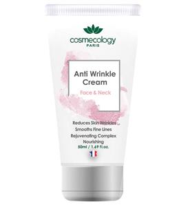 کرم ضد چروک و جوان کننده صورت و گردن 50میل کاسمکولوژی Cosmecology Anti Wrinkle Cream For Face And Neck 50ml