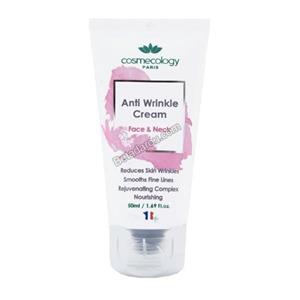 کرم ضد چروک و جوان کننده صورت و گردن 50میل کاسمکولوژی Cosmecology Anti Wrinkle Cream For Face And Neck 50ml