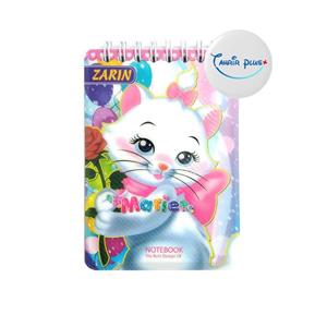 دفترچه یادداشت 80 برگ زرین طرح گربه