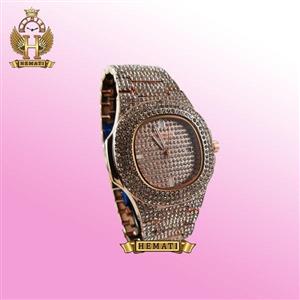 ساعت پتک فیلیپ نگین دار ناتیلوس Patek Philippe Nautilus رزگلد