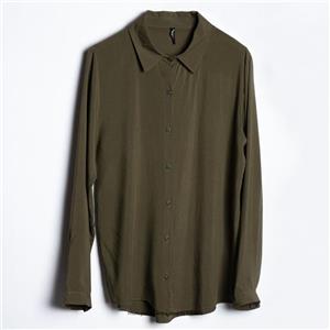 شومیز نخی زنانه زره سبز زیتونی Zere Womens Olive Shirt 