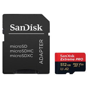 کارت حافظه microSDXC سن دیسک مدل Extreme PRO کلاس A2 استاندارد UHS-I U3 سرعت 170MBs ظرفیت 512 گیگابایت به همراه آداپتور SD
