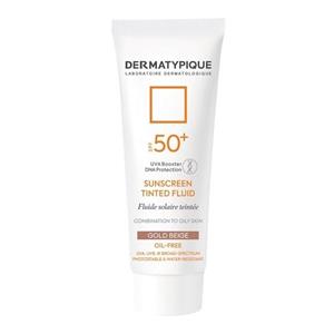 کرم ضد آفتاب رنگی پوست چرب اس پی اف 50 درماتیپیک بژ طلایی Dermatypique Tined Sunscreen Cream For Oily Skins Spf50