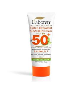 ضدآفتاب 6کاره رنگی اس پی اف 50 مناسب پوست چرب لابورن Laboren 56 Action In 1 Tinted Sunscreen Cream Spf50 For Oily Skin