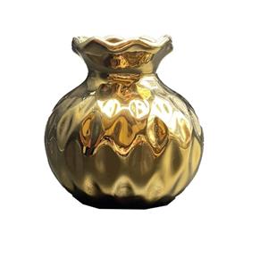 گلدان سرامیکی طلایی کد 111G