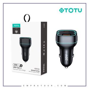 شارژر فندکی دو پورت فست توت  TOTU MINIMAL SERIES DUAL PORT FAST CHARGE DCCPD-08