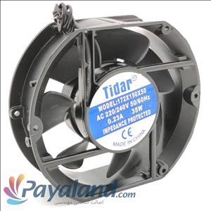 هواکش کامپیوتری 15×17 سانت بیضی 220 ولت Tidar با50mm دو سیم 50×150×172