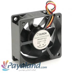هواکش کامپیوتری پروانه 6 سانت 24DC ولت SUNON با ضخامت 25mm دو سیم تیپ GM2406PTV 2-A