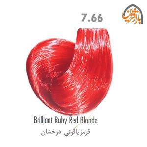 رنگ مو ریتون سری قرمز و شرابی رنگ قرمز یاقوتی درخشان شماره 7.66 رنگ موی سری Red مدل Brilliant Ruby Red Blonde شماره 7.66 ریتون