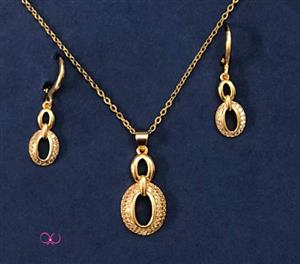 نیم ست طلایی زد جی جولری کد t521