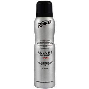 اسپری دئودورانت مردانه Allure Homme Sport حجم 150میل رینوزیت Renuzit Allure Homme Sport Deodorant Spray For Men 150ml