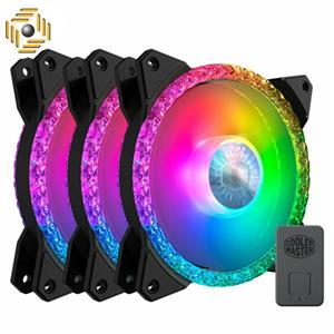 فن کیس کولر مستر MASTERFAN MF120 PRISMATIC بسته 3 عددی  With Cooler Master FAN MF120 PRISMATIC 3IN1