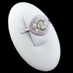 انگشتر الکساندریت الماس تراش نقره زنانه طرح زهره
