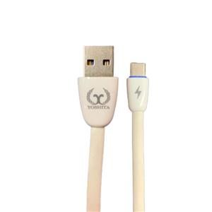 کابل تبدیل USB به USB-C یوشیتا مدل ژله ای کد 750 طول 0.23 متر 