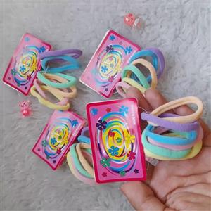 کش مو دخترانه مدل حوله ای مجموعه 6 عددی