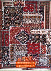 گبه ماشینی کاشان طرح چهل تکه