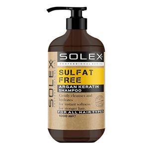 شامپو فری سولفات سولکس (بدون سولفات) حاوی آرگان و کراتین حجم 1000 میلی SOLEX SULFAT FREE ARGAN KERATIN SHAMPOO