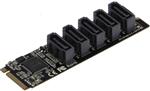 Sedna – M2 (2280) PCIe M Key to 5 x SATA-ارسال 7 الی 10 روز کاری