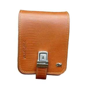 کیف دوشی مردانه چرم بوفالو سیاه (چرم طبیعی) کد 3