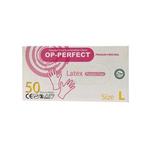 دستکش لاتکس کم پودر اپی پرفکت 50 عدد سایز L