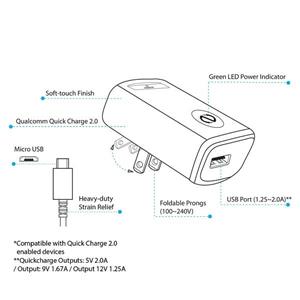 شارژر فوق سریع مدل میکرو-N210USB Ultra Rapid Charger Qualcomm