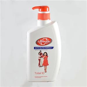 شامپو بدن لایف بوی نارنجی پمپی  lifebuoy 10 total shampoo body 500 ml 
