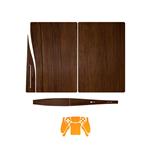 برچسب کنسول و دسته بازی PS5 ماهوت مدل Orange_Wood_Matte_Orange