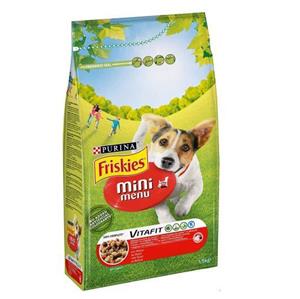 غذای خشک مخصوص سگ های نژاد کوچک مدل Menu برند Friskies فریسکیز 1.5 کیلوگرم 
