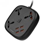 Porodo PD- SC3302 4USB 3 Sockets Quick Charge 3.0 USB+ 3A Auto- ID Ports