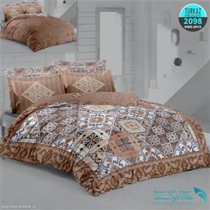 سرویس لحاف روتختی سه بعدی مدل نیساپون برند Turkaz کد 2098 دو نفره 6 تکه