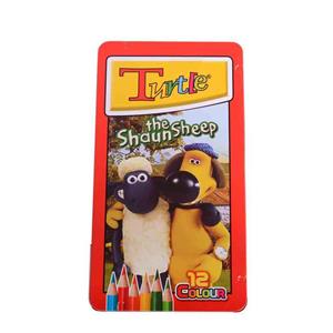 مداد رنگی لاک پشت جعبه فلزی  پارس مداد 12 رنگ