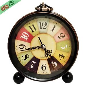 ساعت رومیزی زنگدار فلزی طرح کلاسیک کد 06