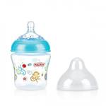 شیشه شیر طلقی 180 میل عروسکی فیروزه‌ای برند Nuby کد 1193 - BPA Free