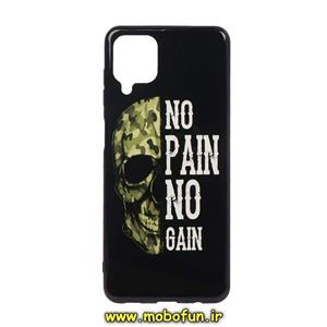 قاب گوشی Galaxy A12 سامسونگ فانتزی طرح برجسته NO PAIN NO GAIN کد 177