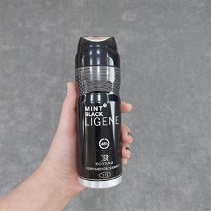 اسپری مردانه مونت بلانک روینا Rovena Mint Black Ligene Spray 200ml 