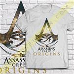 تیشرت مردانه سفید طرح بازی جذاب و پرطرفدار اساسینز کرید اوریجینز-Assassin’s Creed Origins کد GAMT025