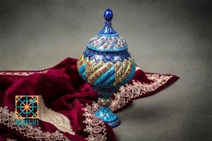 قندان پایه دار میناکاری کد 14