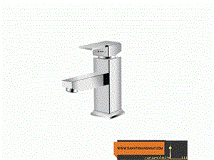 شیر روشویی شودر مدل فلورانس کروم پایه کوتاه Shouder Florence Basin Faucets Chrome 