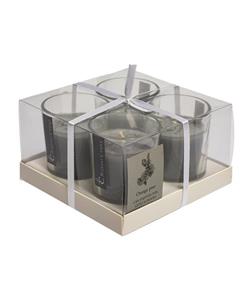 بسته ۴ عددی شمع لیوانی کوچک با رایحه کاج و پرتقال رادیانت کندل کد 403