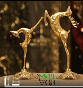 آهو پرشی دو رو سنگین پایه جدا برنجی
