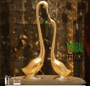 قو طلایی 45 سانتی برنجی