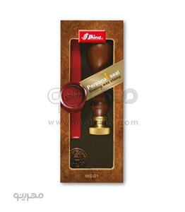 پک مهر برنجی مخصوص مهر و موم مدل Shiny WS-01 به همراه سر مهر اضافه