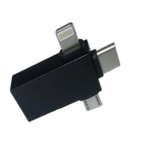 مبدل سه کاره (microUSB، USB-C، لایتنینگ) به USB OTG