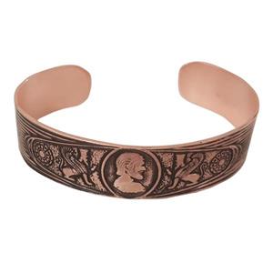 دستبند مسی پهن مدل شیر و سردار کد JW53