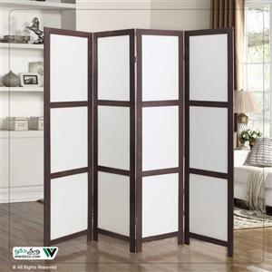 پاراوان مدل مدرن قاب ونگه پنل سفید