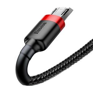 کابل تبدیل USB به microUSB بیسوس مدل Baseus cafule Cable USB For Micro 2/4A 1M Red Black