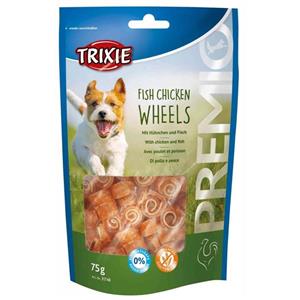 تشویقی سگ تریکسی مدل Fish Chicken Wheels وزن ۷۵ گرم