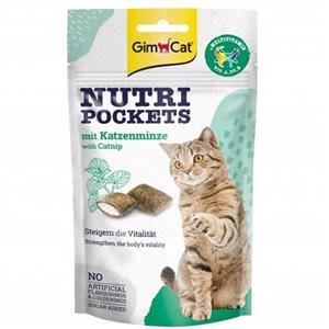 تشویقی گربه جیم کت مدل Nutri Pockets طعم بیف و نیپ وزن ۶۰ گرم 